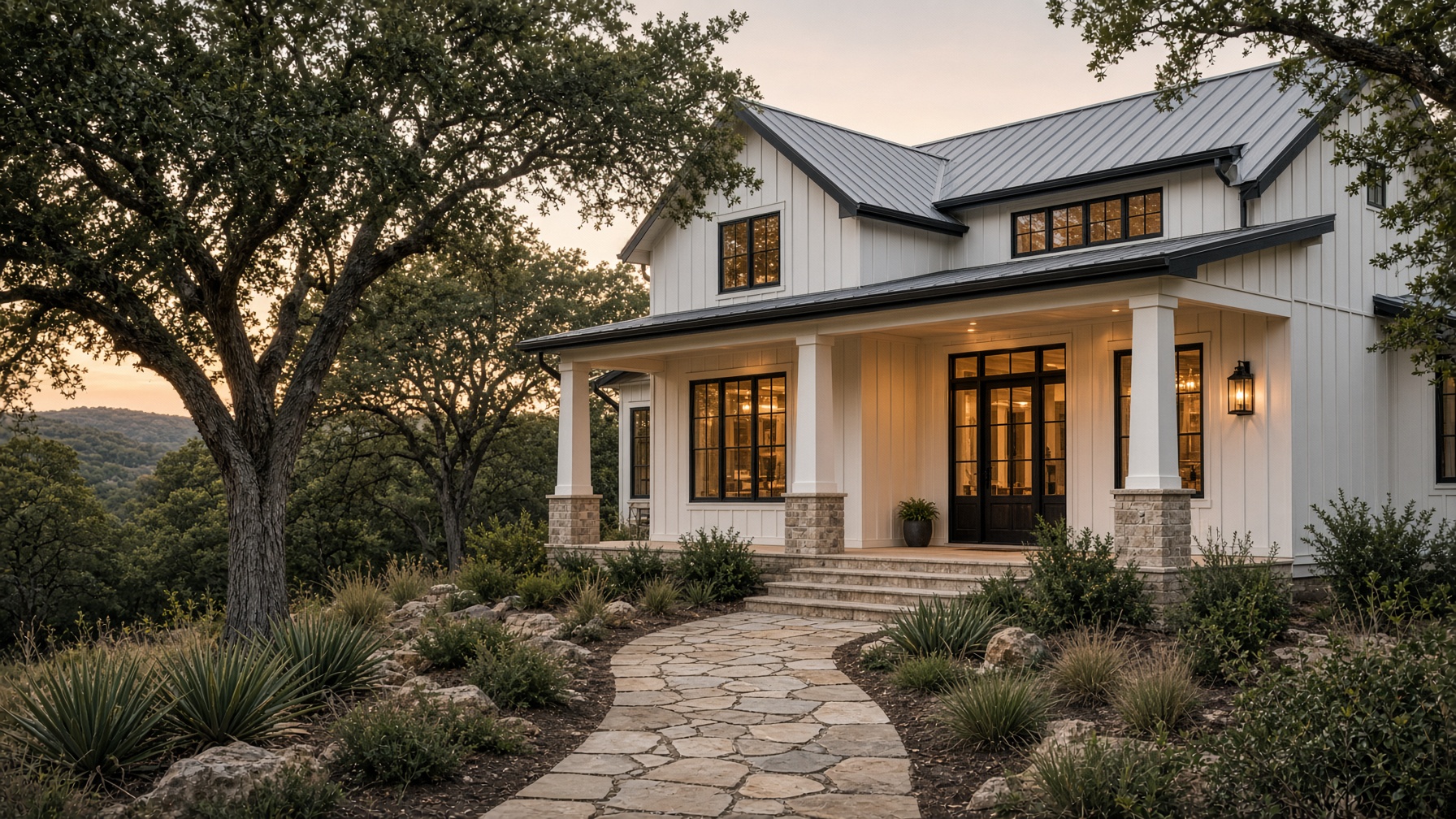 Dusk on the porch — Live Oak Trail